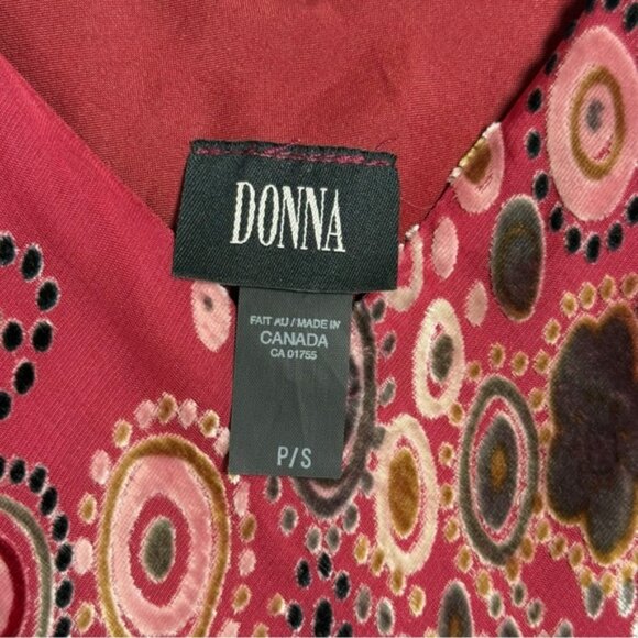 Vintage Y2K Velvet Burnout Floral Dress Sz Sm Red Burgundy Boho Drop Waist Silk - Picture 7 of 9